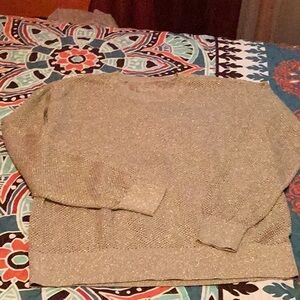 Gold mess sweater top reduced
